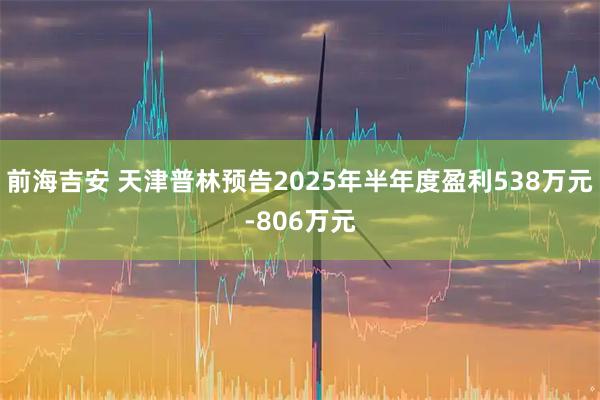 前海吉安 天津普林预告2025年半年度盈利538万元-806万元