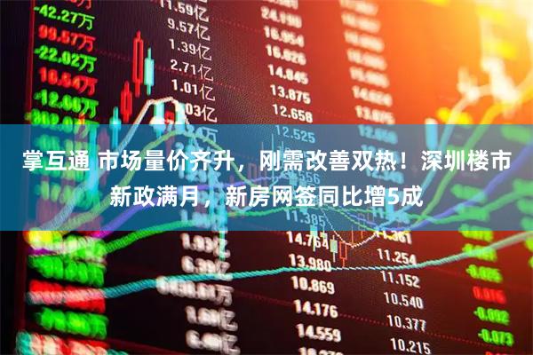 掌互通 市场量价齐升，刚需改善双热！深圳楼市新政满月，新房网签同比增5成